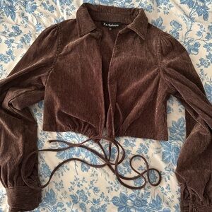 En Saison by Anthropologie wrap tie Blouse